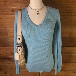 Vintage Old Navy Light blue Old Navy V-neck sweater with a touch of preppy char